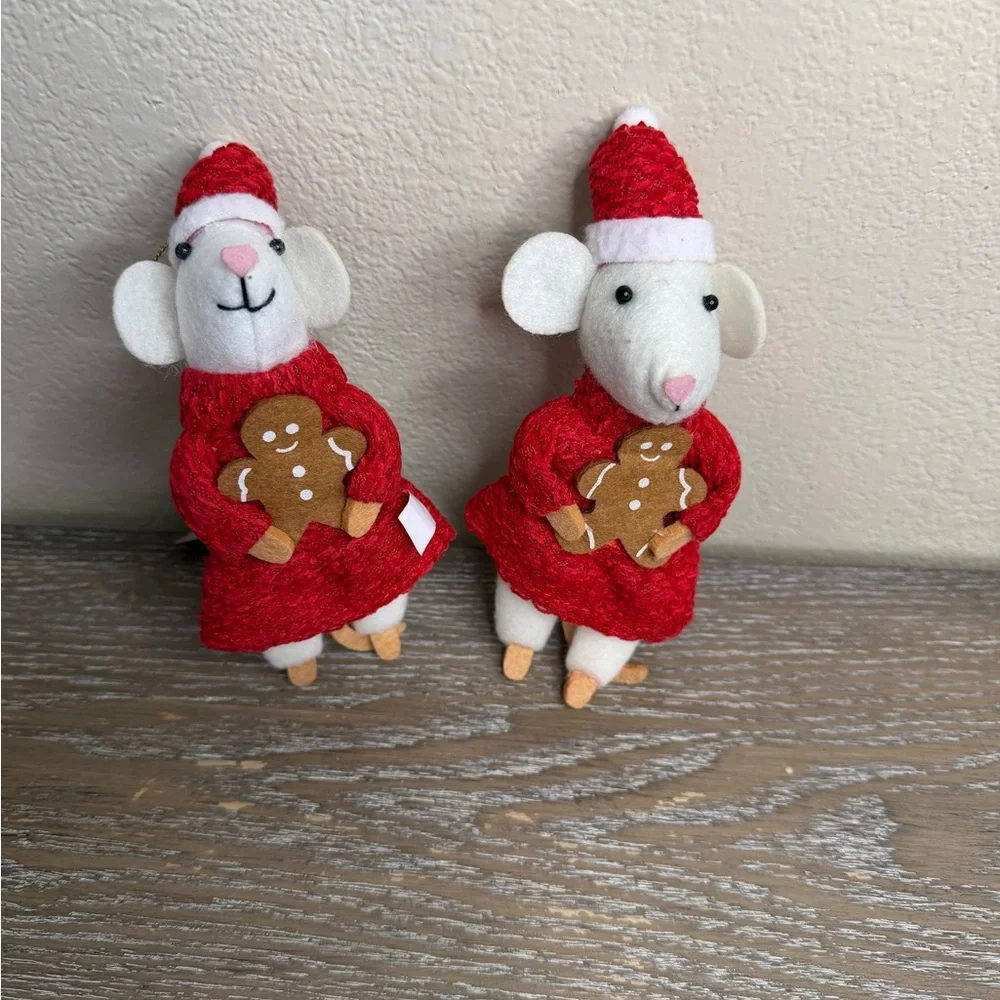 Target Christmas Fabric Mouse Ornaments set of 2